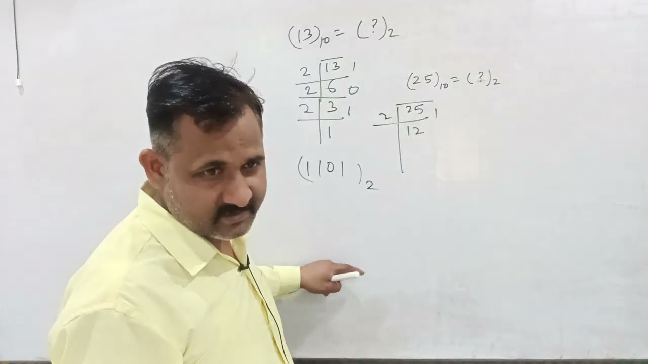 किसी भी Decimal संख्या का बाइनरी संख्या ज्ञात करना 