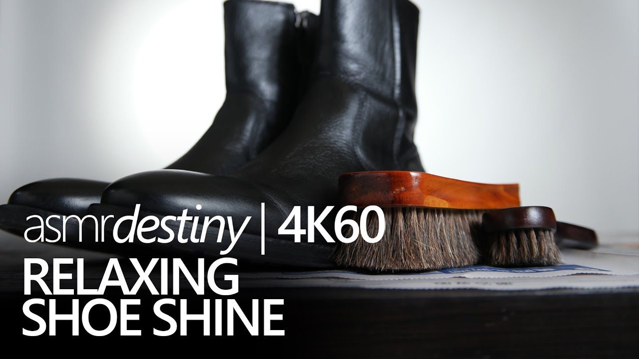 ASMR | Shoe Shine for Relaxation - No talking, brush & cloth sounds (4K60)
