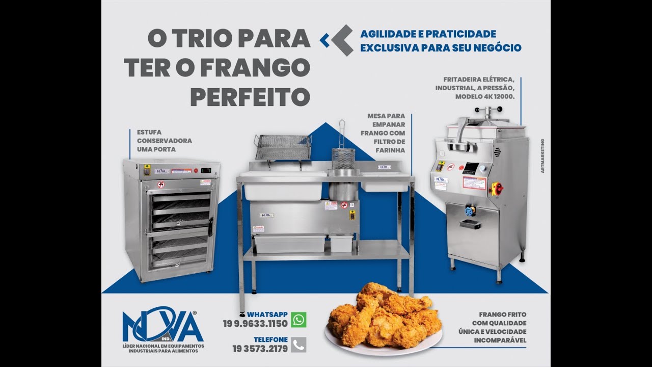 FRANGO FRITO equipamentos NOVAind para seu comercio.