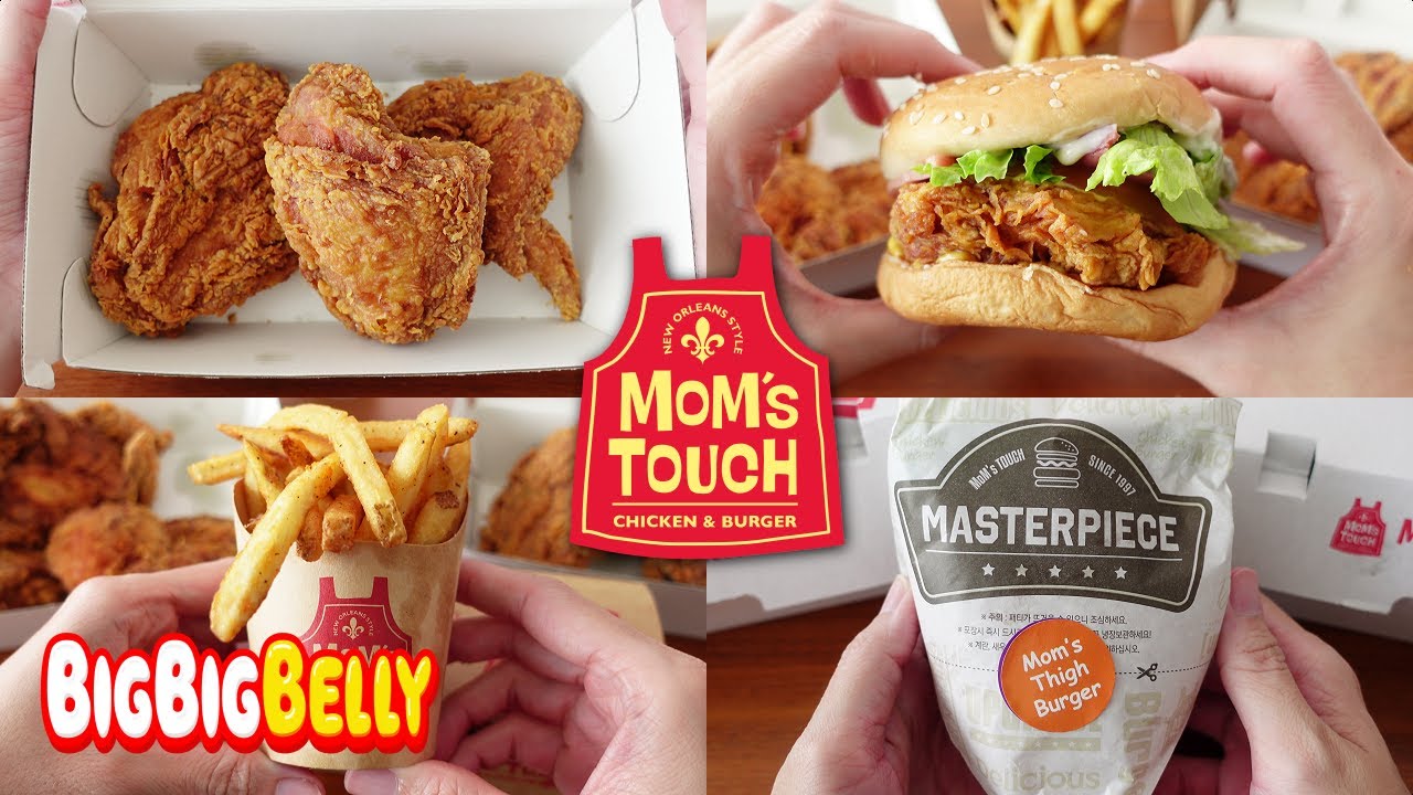 First Time Trying Mom's Touch Fried Chicken | Korean Fast Food