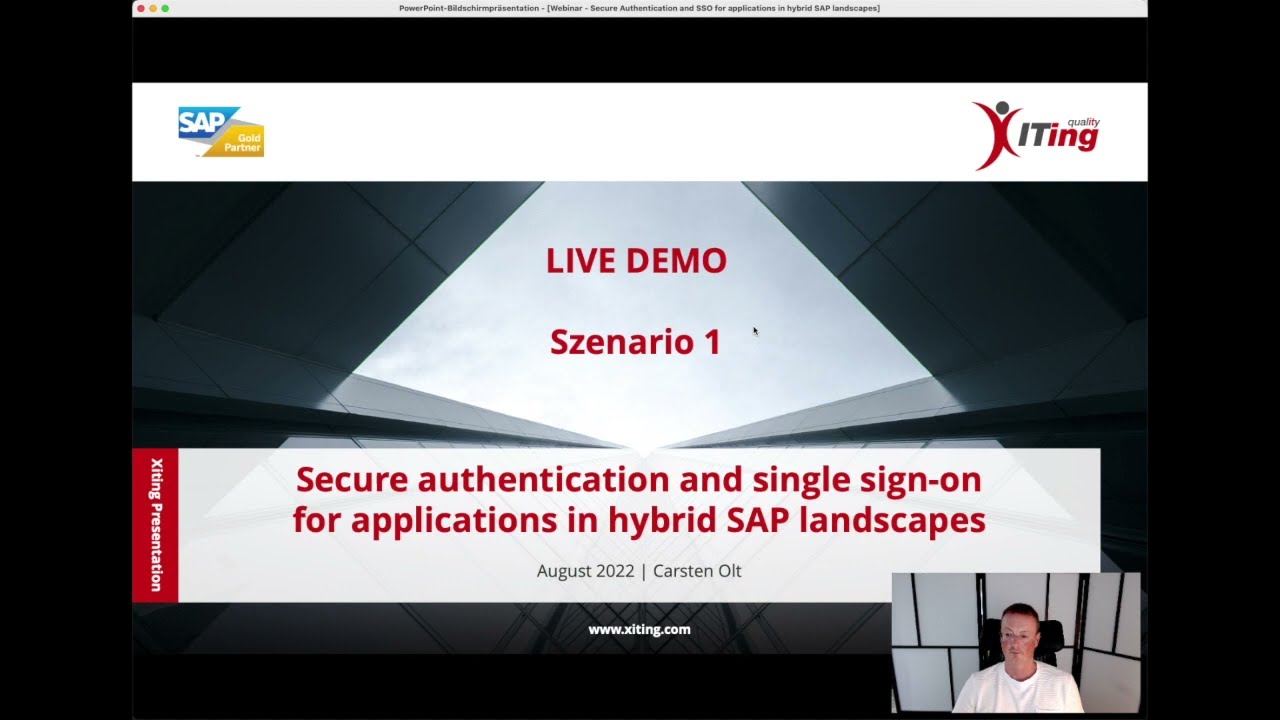 Xiting Webinar Demo: Secure Authentication and SAP Single Sign On in Hybrid SAP Landscapes (English)