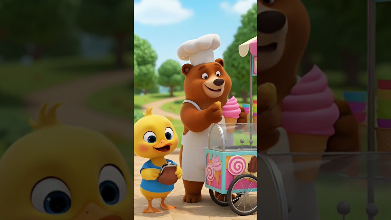 ​The Duckling Buys Ice Cream #funny #cartoon #animation #cute #duck #friendshipstory #magictales