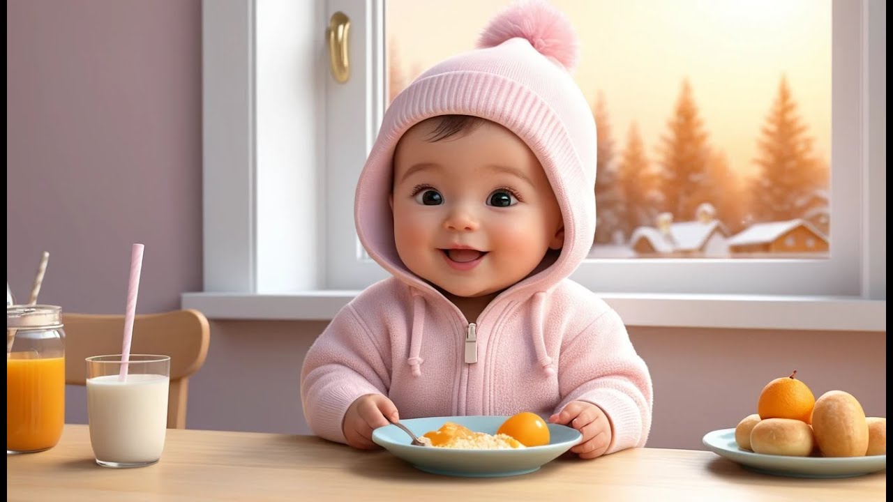 Baby Breakfast Time in Winter ❄️🍽️ | Fun Learning Winter Routine Song for Kids