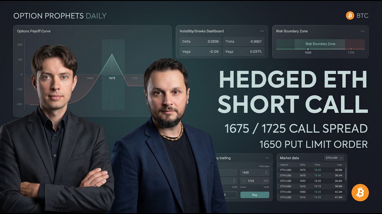 Option Prophets Daily: ETH Friday Hedge | Short 1675 Call + 1650 Put Setup