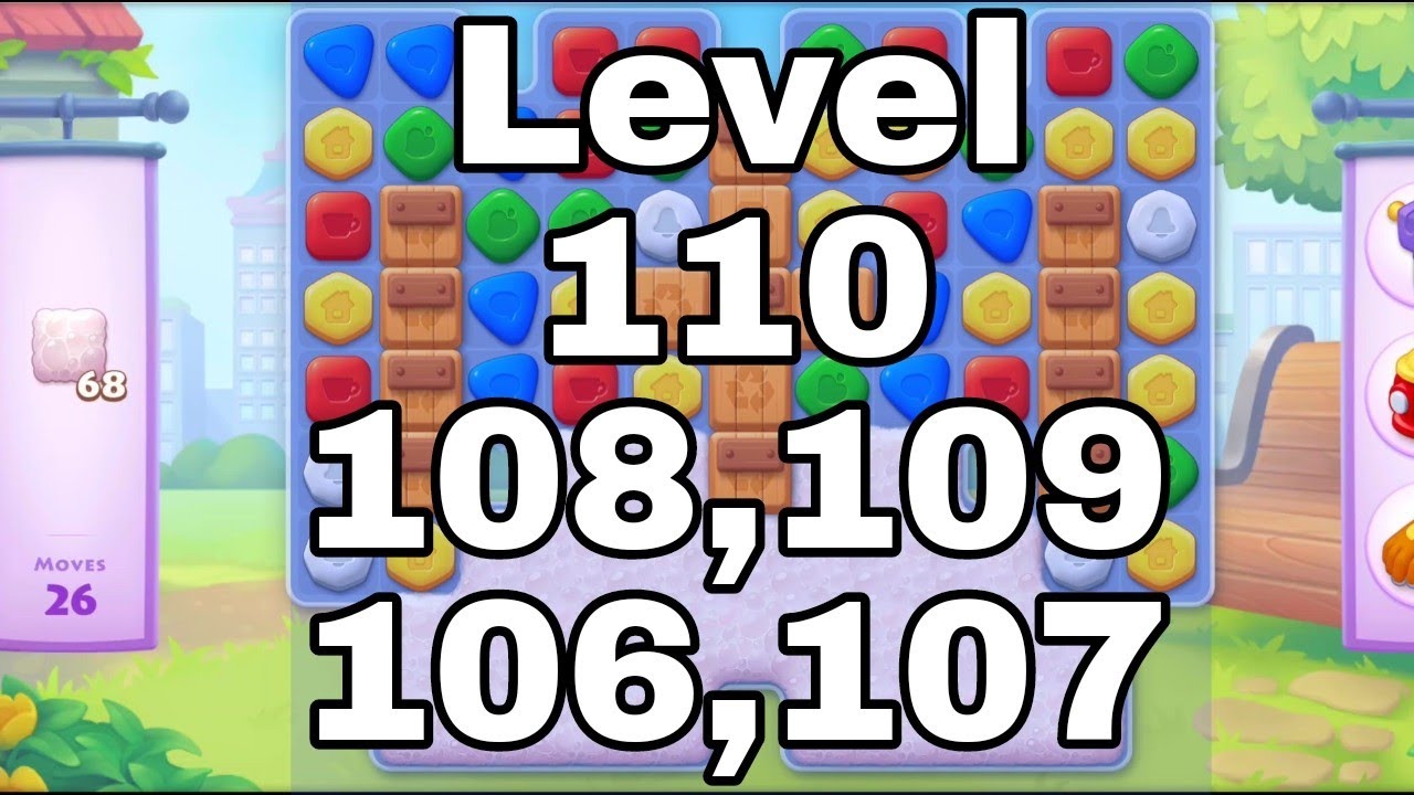 Township Minigame colourful puzzle: Level 106 to 110 walkthrough