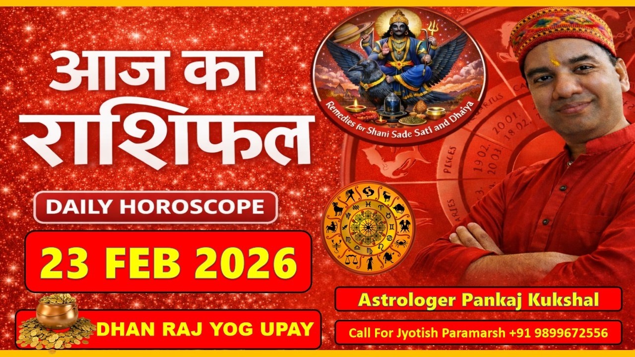 AAJ KA RASHIFAL | 23 February 2026 | आज का राशिफल | Today Horoscope | Astrologer Pankaj Kukshal