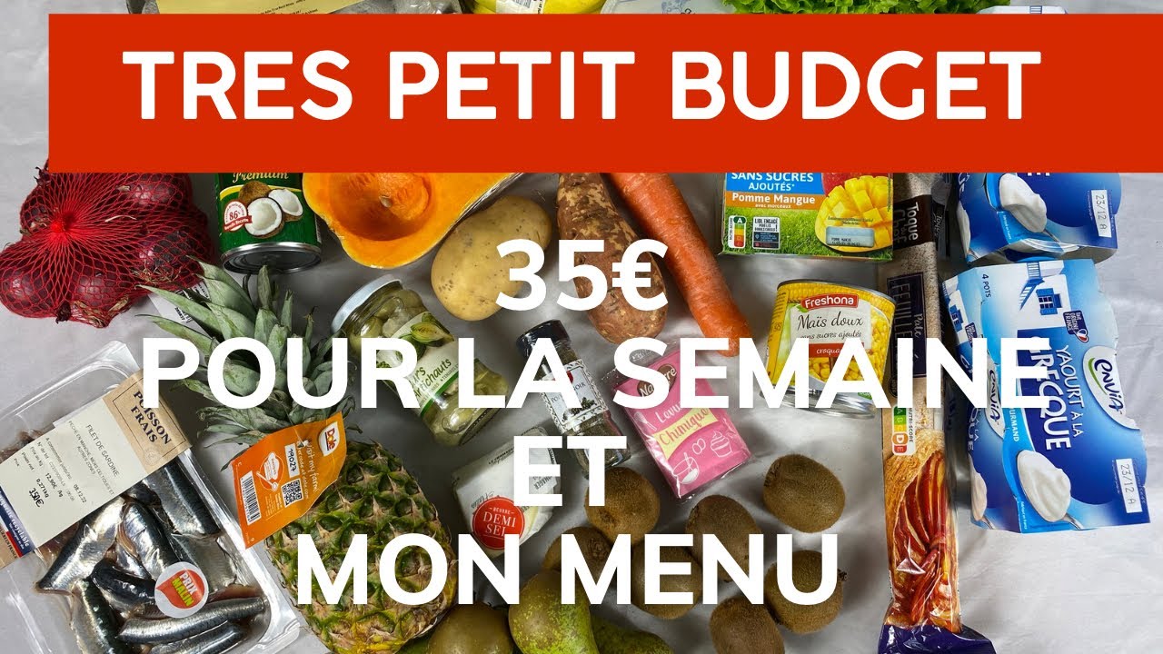 Moins de 12€ par pers : retour de courses et repas très petit budget