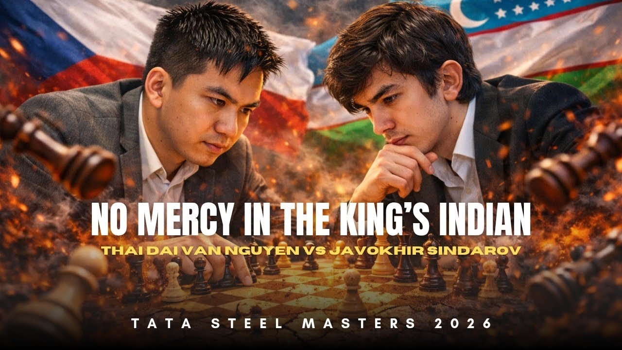 Thai Dai Van Nguyen vs Javokhir Sindarov ❗ King’s Indian Strike ❗ Tata Steel Masters 2026