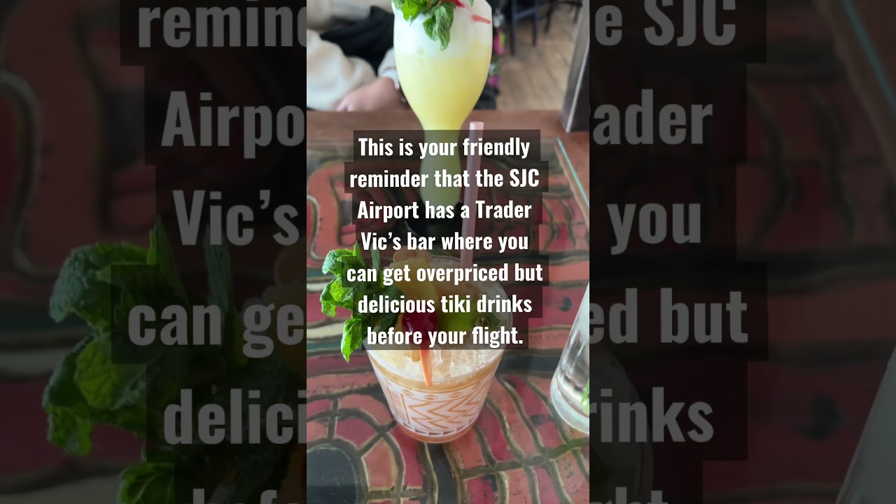 Trader Vic&rsquo;s at SJC✈️ #sanjose #sanjoseca #sjc #tradervics #tiki #tikidrinks #tikibar #california