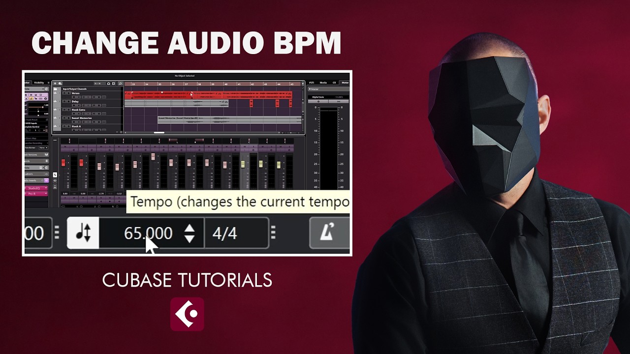 Изменение темпа звука в Cubase [Легкое ускорение/замедление вашего проекта/песни] Учебное пособие