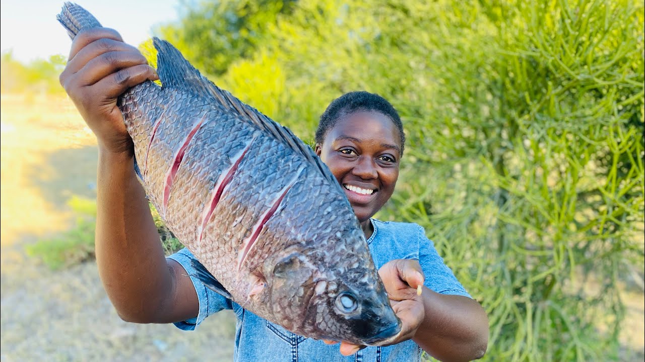 ASMR African village life l Cooking Fish the African way 
