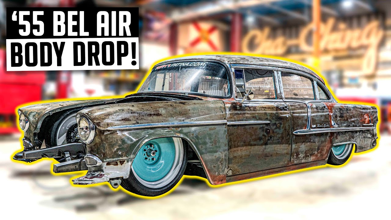 Изготовление подушек безопасности и кузова Slammed '55 Bel Air с подушками безопасности и дроп-ку...
