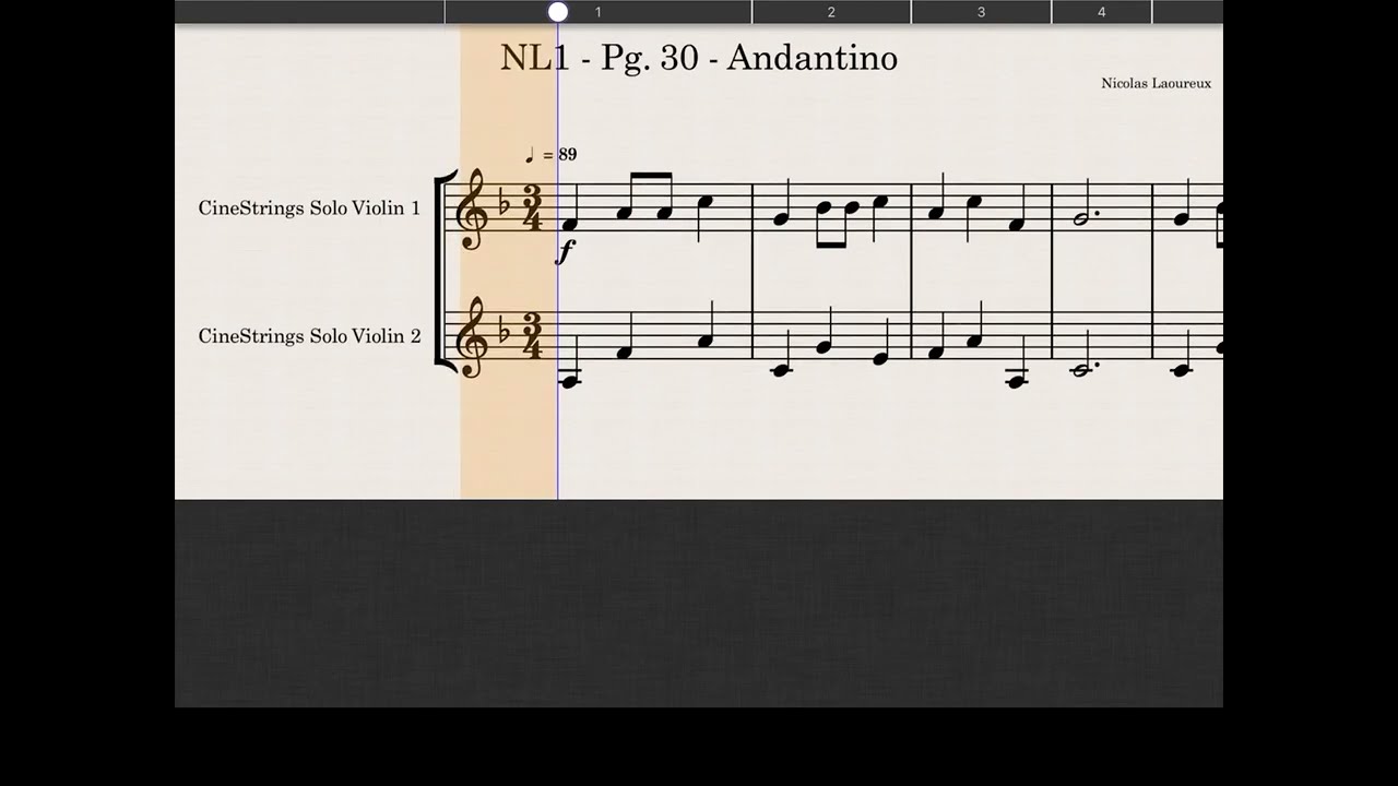 Pg 30 - Andantino - Nicolas Laoureux I - Violino