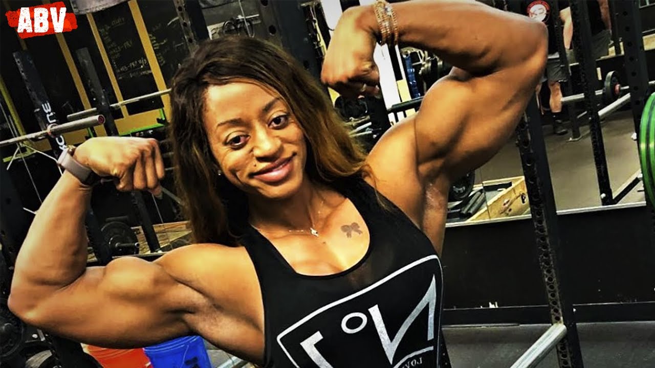 Biggest Female Bodybuilder - Monique, Muscle FBB, gym workout