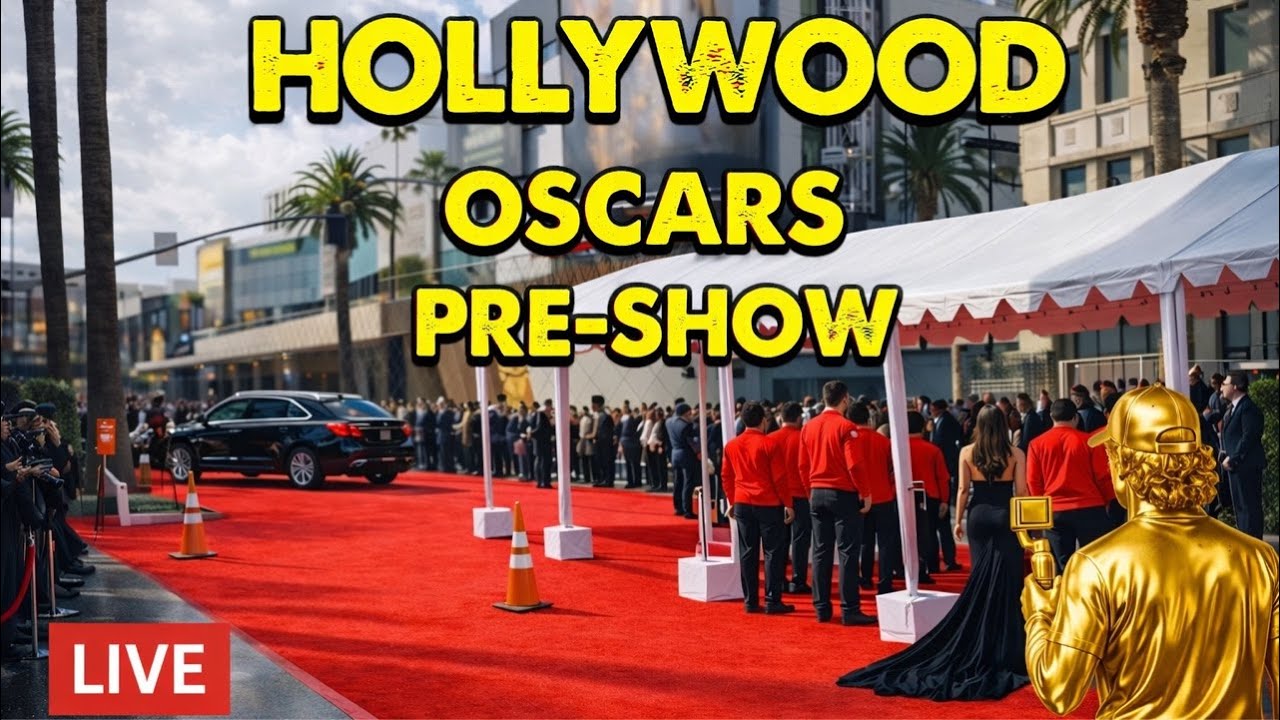 LIVE Hollywood Walk  🏆  Oscars Red Carpet Setup | Hollywood Blvd Cam