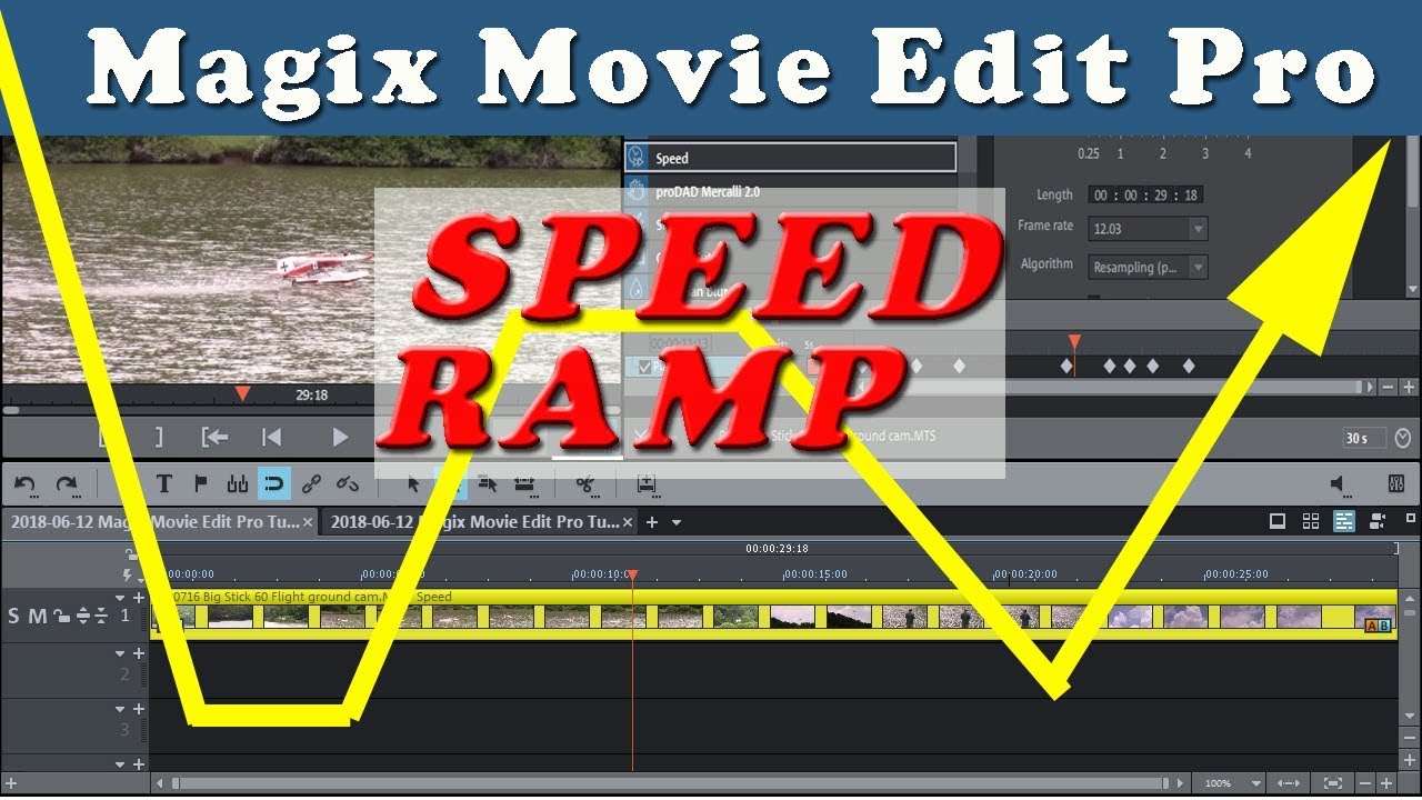Magix Movie Edit Pro Tutorial - Speed Ramp Effect - Variable Slow Motion