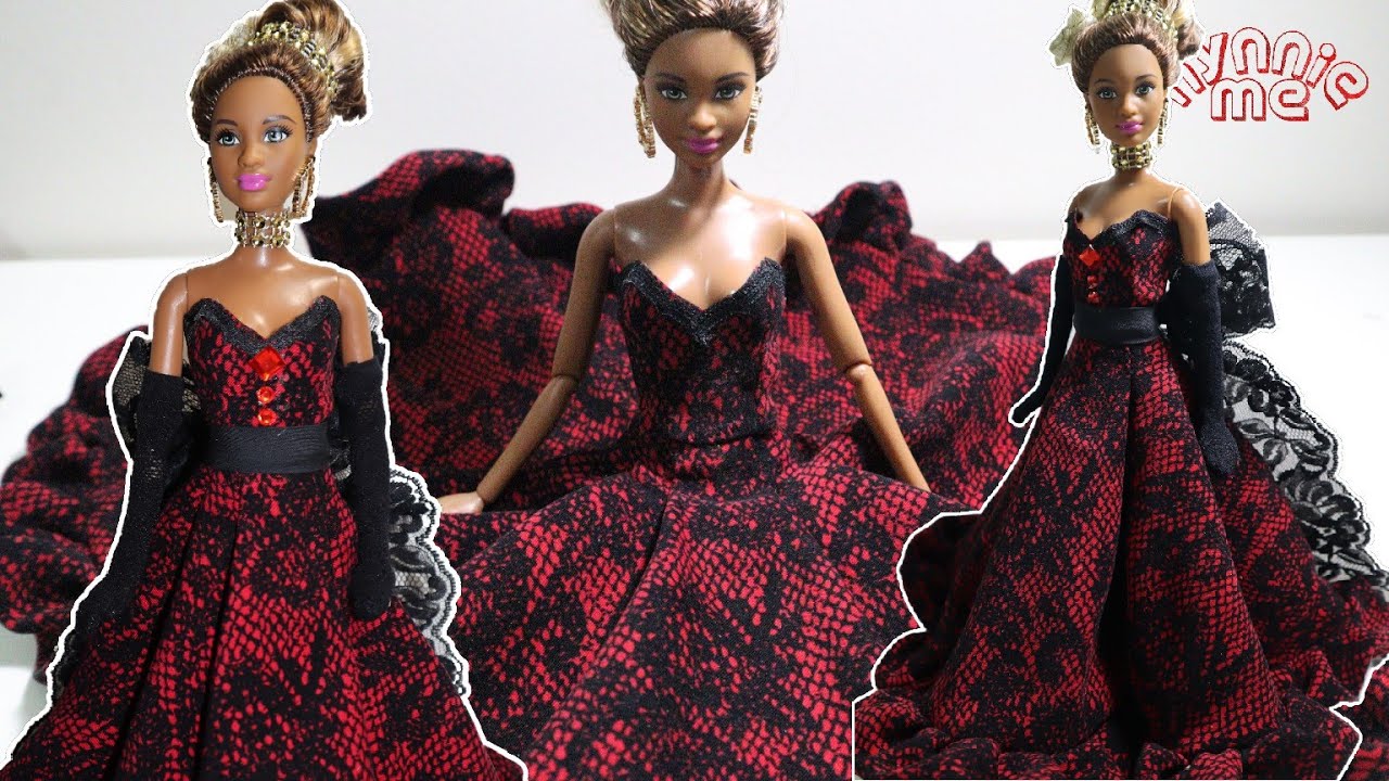 How to Make A Ball Gown for Barbie | Thanks For 1000 Subscribers |nynnie me