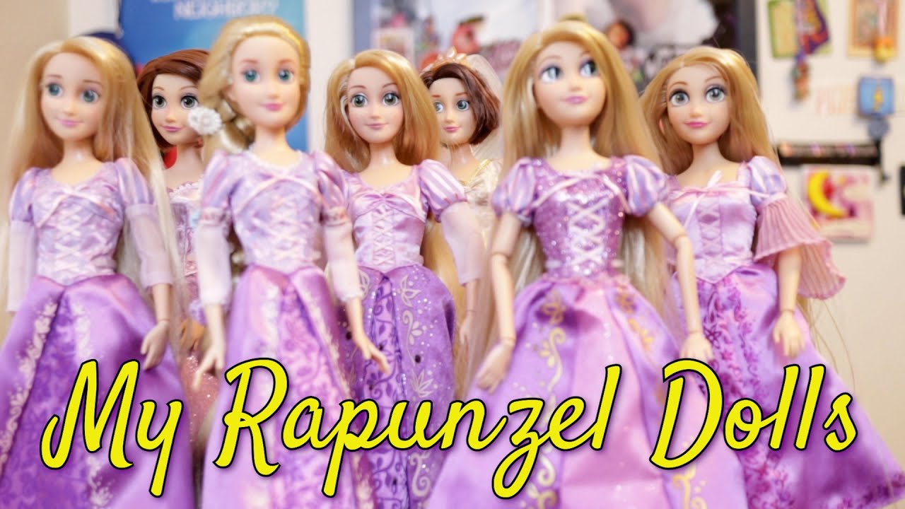 Comparing and Rating all my Disney Store Rapunzel Dolls #dolls #tangled #rapunzel #disney #toys