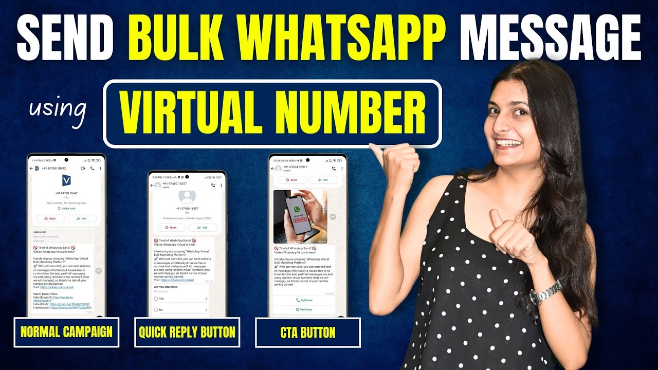 Send Unlimited WhatsApp Messages via Virtual Number | Bulk WhatsApp Marketing [English]
