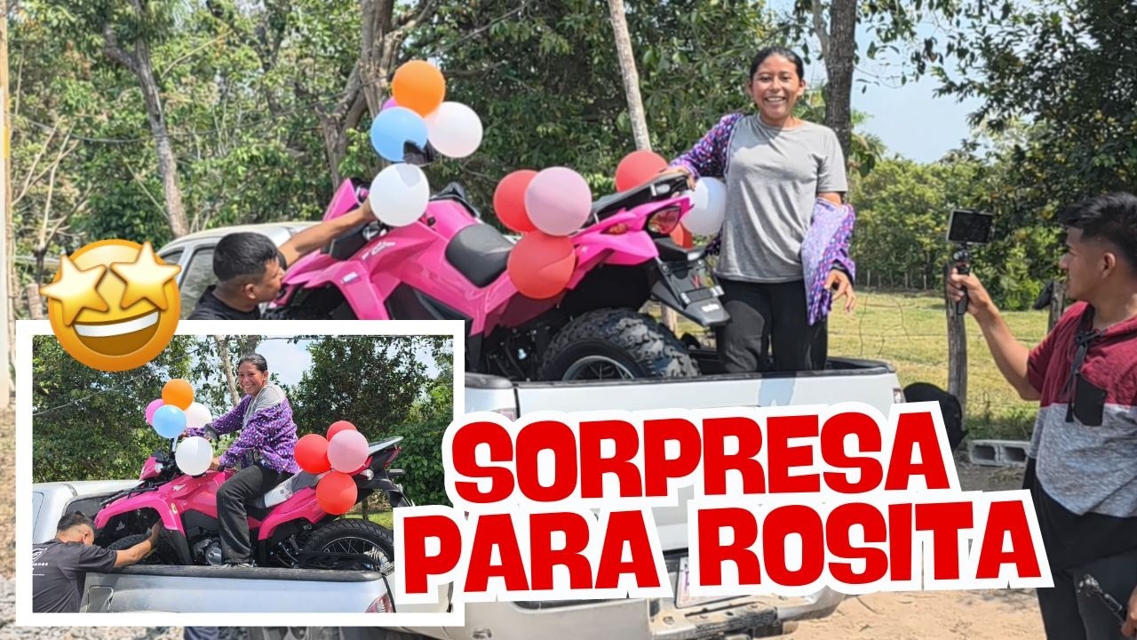 WOW 😱 Llegó un SUPER REGALO PARA ROSITA😱😱 Así reaccionó al ver su nueva cuatrimoto🤩🤩