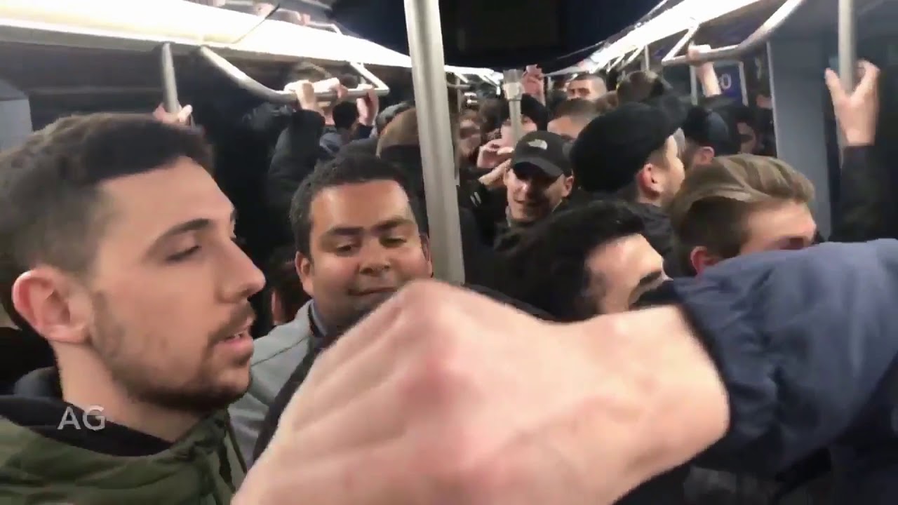 REAL MADRID VS PSG - INCROYABLE AMBIANCE DU CUP DANS LE MÉTRO - ULTRAS PSG 