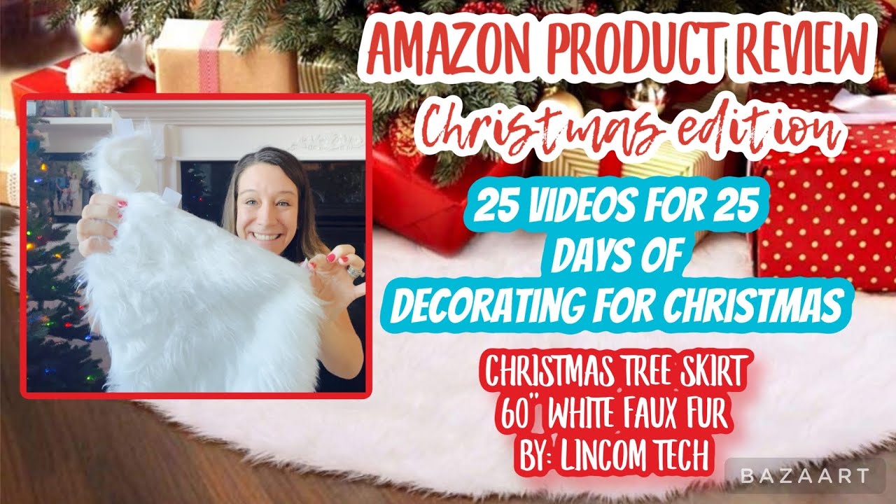 Christmas decorating idea- White Faux Fur, tree skirt by