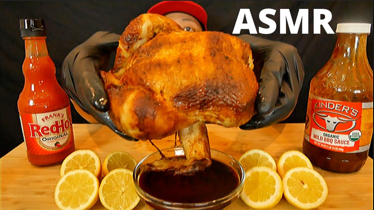 ASMR WHOLE ROTISSERIE CHICKEN MUKBANG (No Talking) SAVAGE EATING SOUNDS