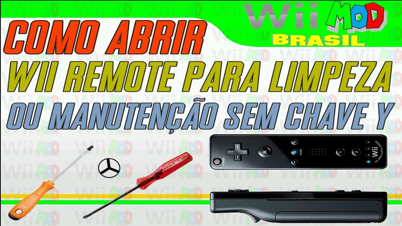 (49) Abrir Wii Remote para limpeza sem a chave Y