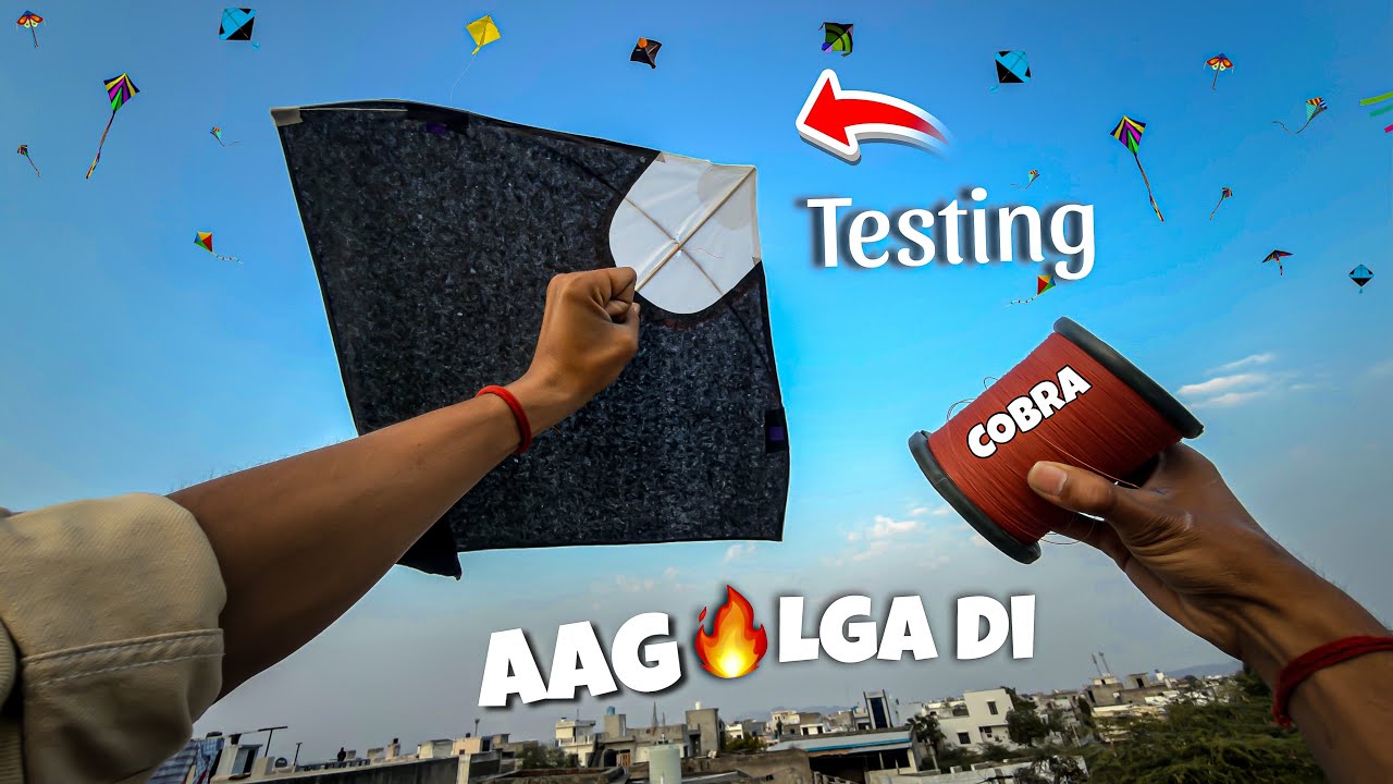 Cobra gold manjha testing 🔥 and unboxing | kite flying | kite vlog | kite cutting 