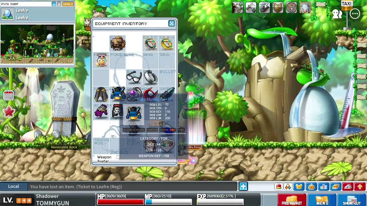 My Shadower Gear (Artale MapleStory Worlds)