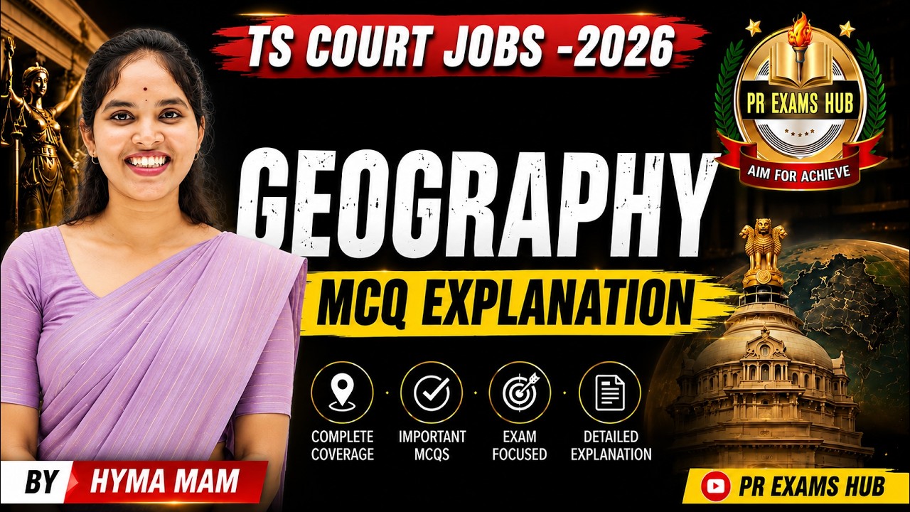 🏆 TS Court Jobs 2026 | Indian Geography Important Questions & Answers | Score Booster