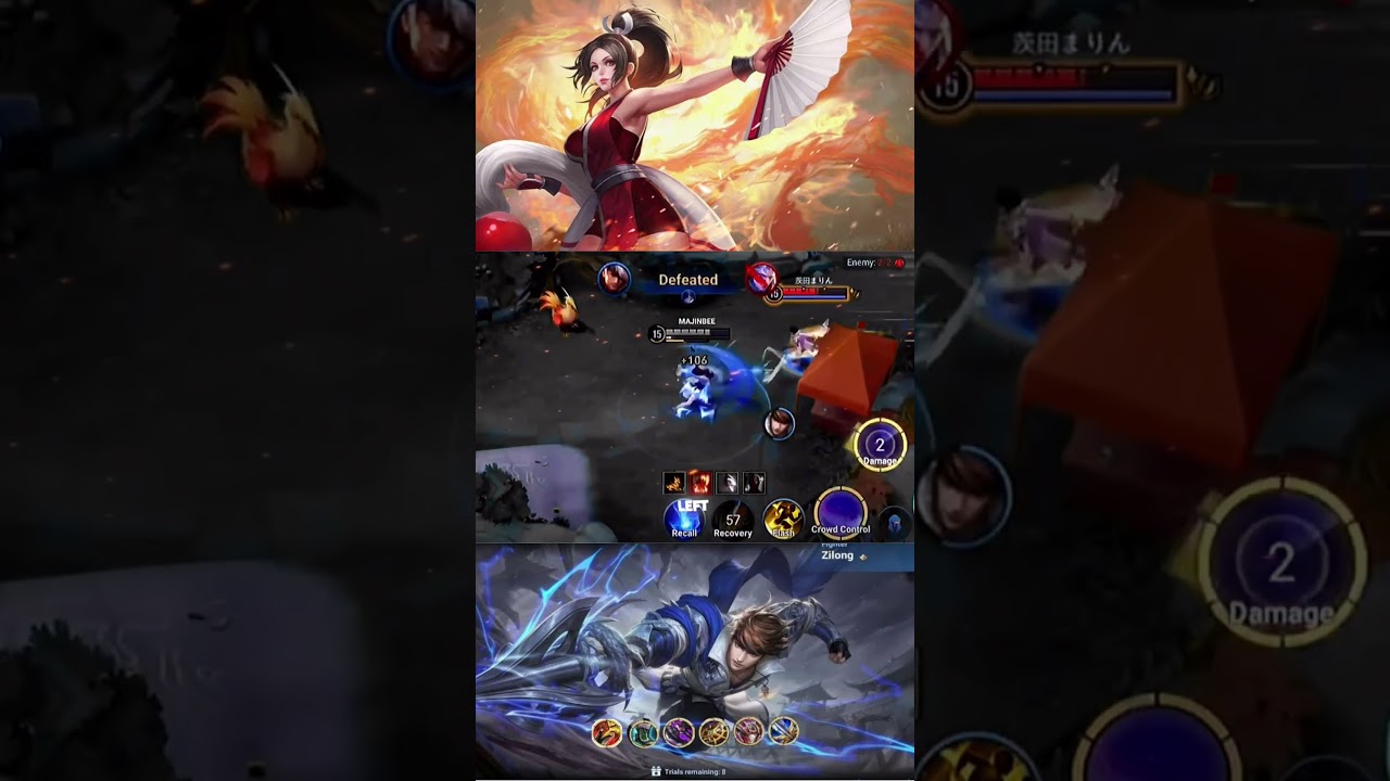 Insane mai shiranui vs zilong #hok #hokstudio #hokindonesia #shorts