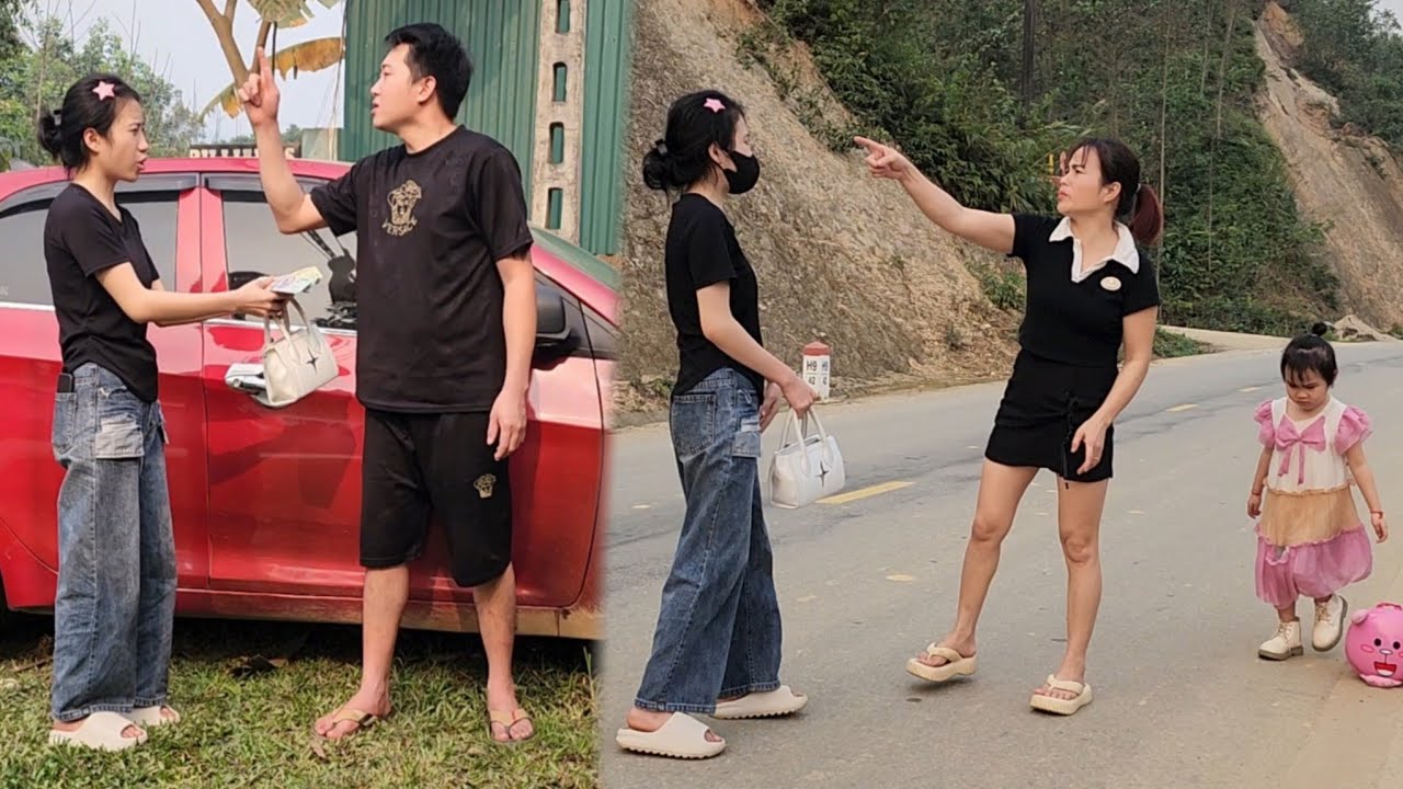 The scheming girl blocked Huong's way when she picked up her daughter to return home