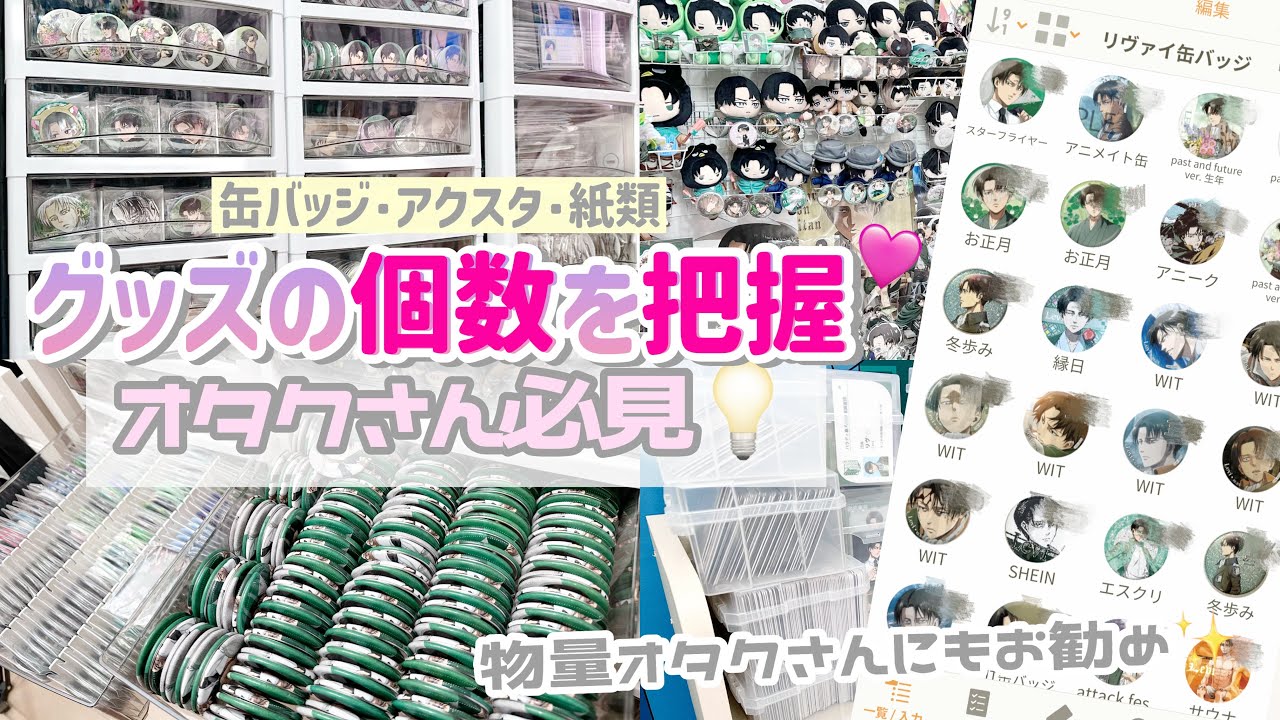 【オタク必見】リヴァイのグッズの数を数えていきます💚物量オタクにもおすすめ
