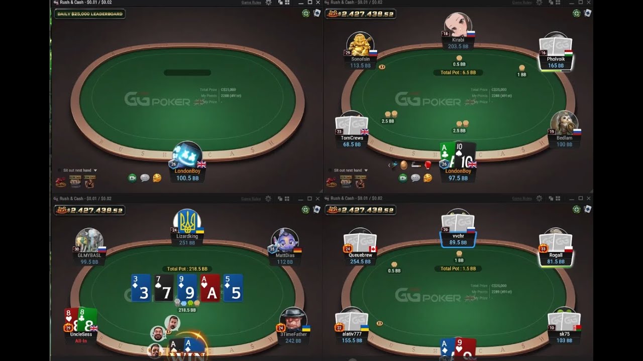 2NL Rush & Cash GG Poker Part 1