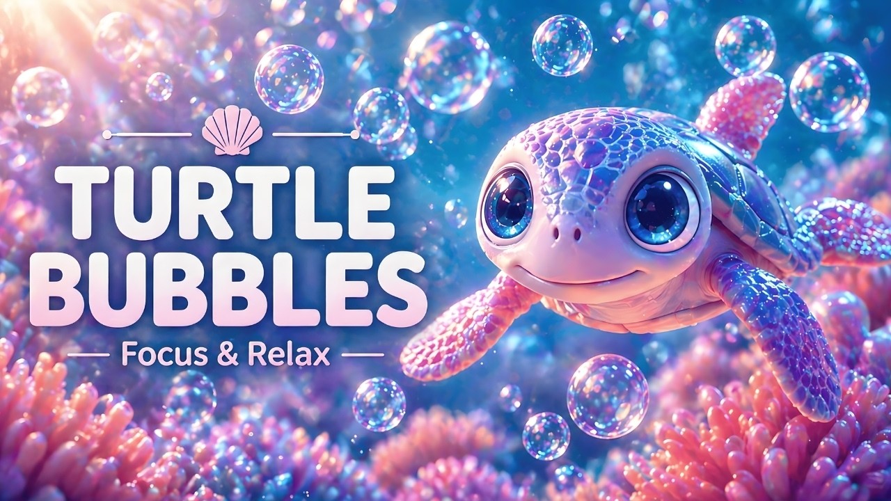 Calm Ocean Turtle Bubbles 🐢 | Relaxing Music for Classroom Focus & Autism Support