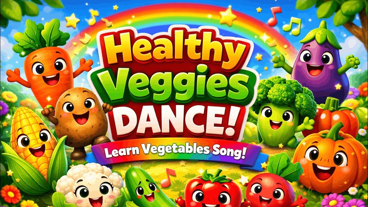 Healthy Veggies Dance 🥕🥦 | Learn 20 Vegetables Names for Kids | Fun Vegetable Song for Toddlers