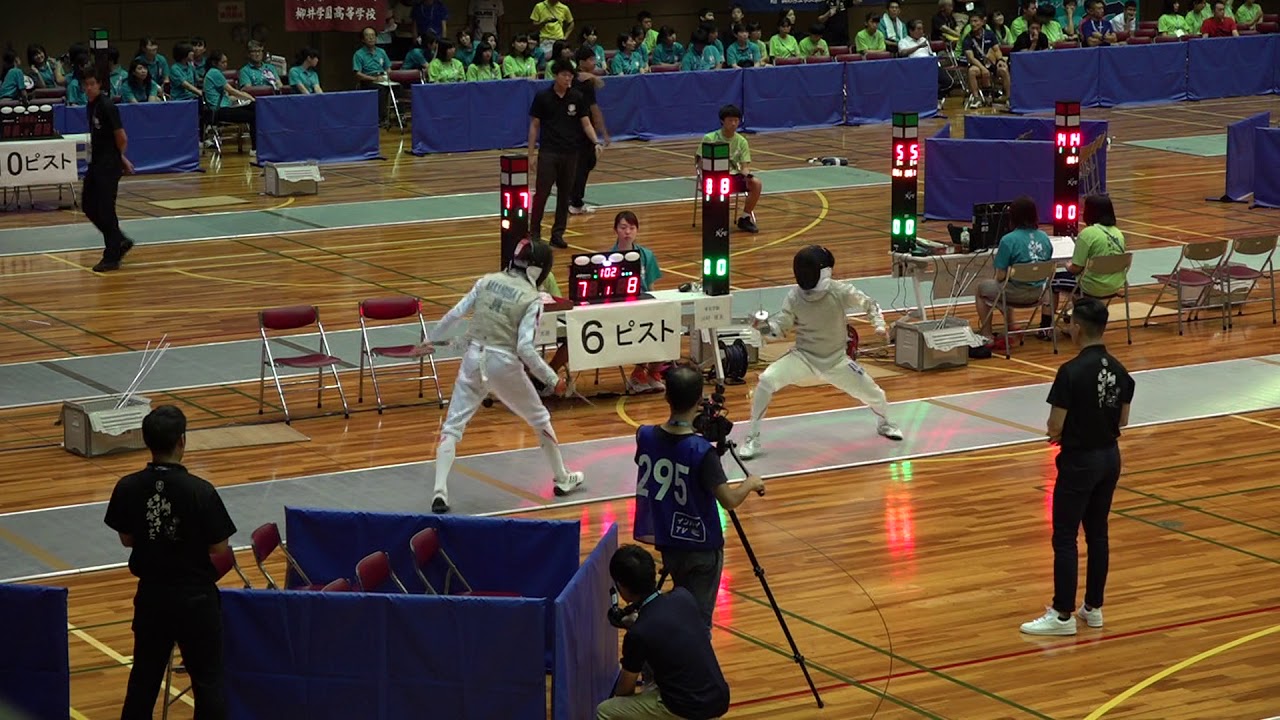2018IH フェンシング 男子フルーレ 決勝トーナメント決勝 中村　太郎 大分豊府大分県 対 川村　京太 東亜学園東京都