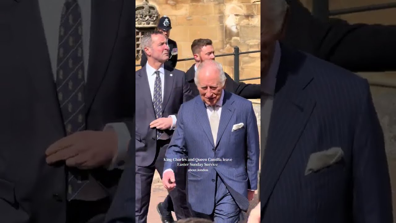 King Charles & Queen Camilla Leave Easter Service at Windsor Castle