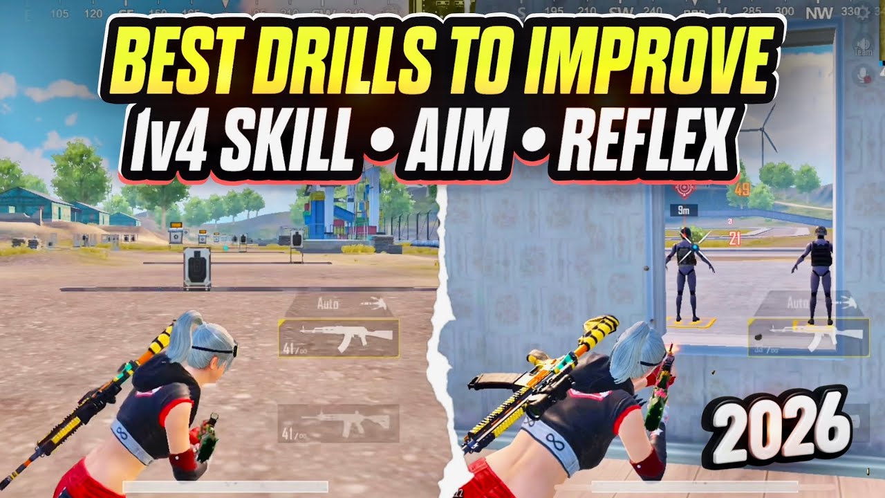 Best Drills To Improve AIM, REFLEX & 1v4 Skills FAST ⚡🔥 | BGMI / PUBG Mobile