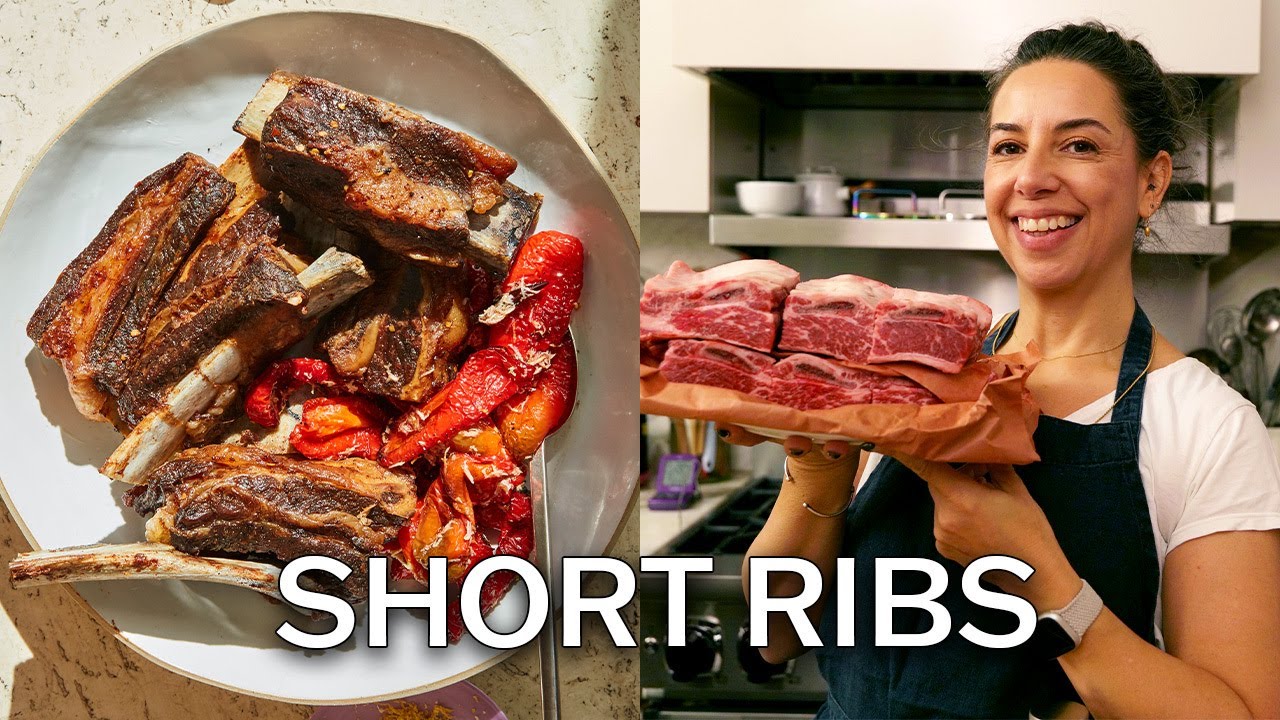 Carla's Slow Roasted Short Ribs with Melted Peppers