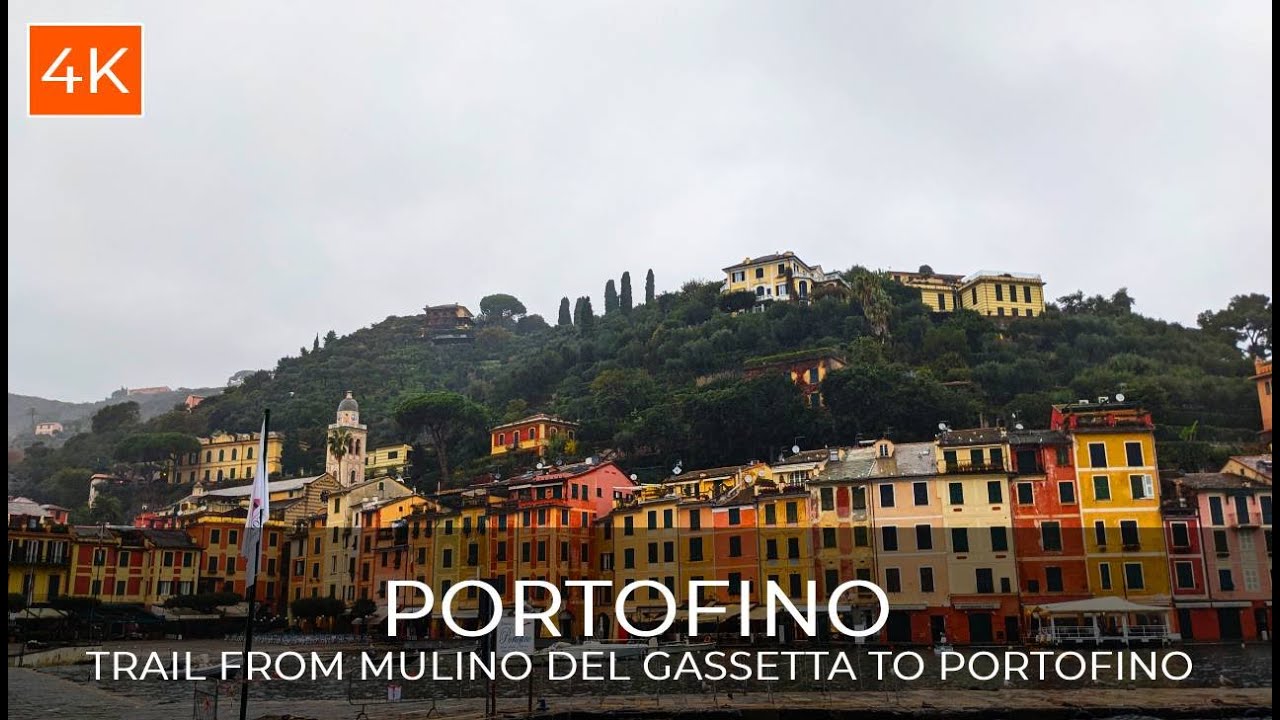 Trail from Mulino del Gassetta to Portofino, Italy (4K)