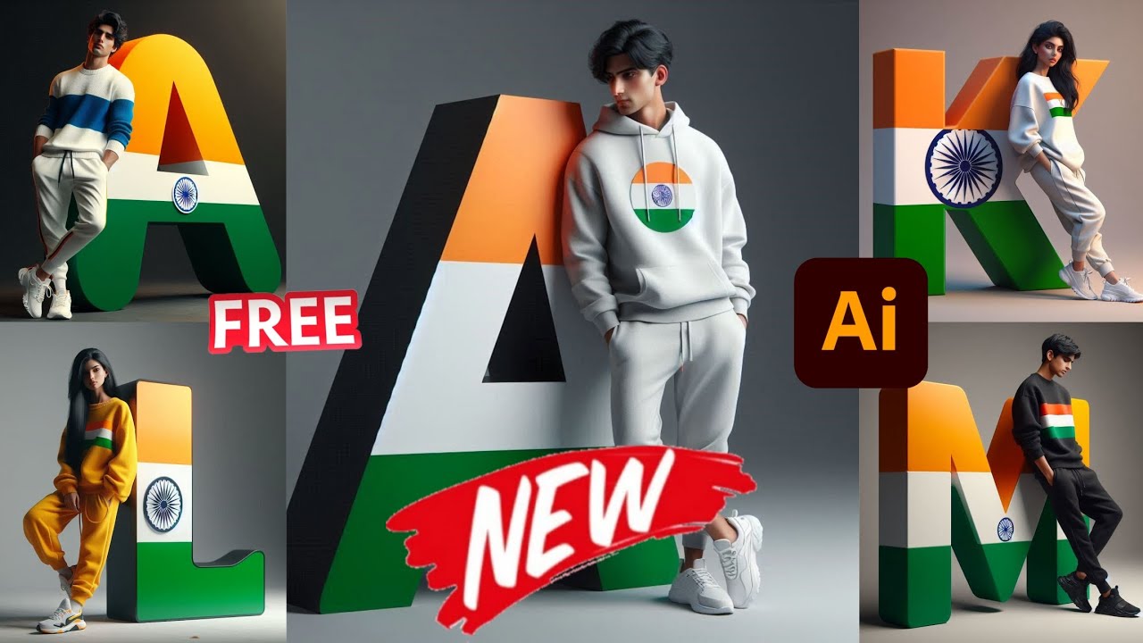 15 August Name Letter Ai Photo Editing| Independence Day Ai Photo Editing ITrending Ai Name Art 🇮🇳