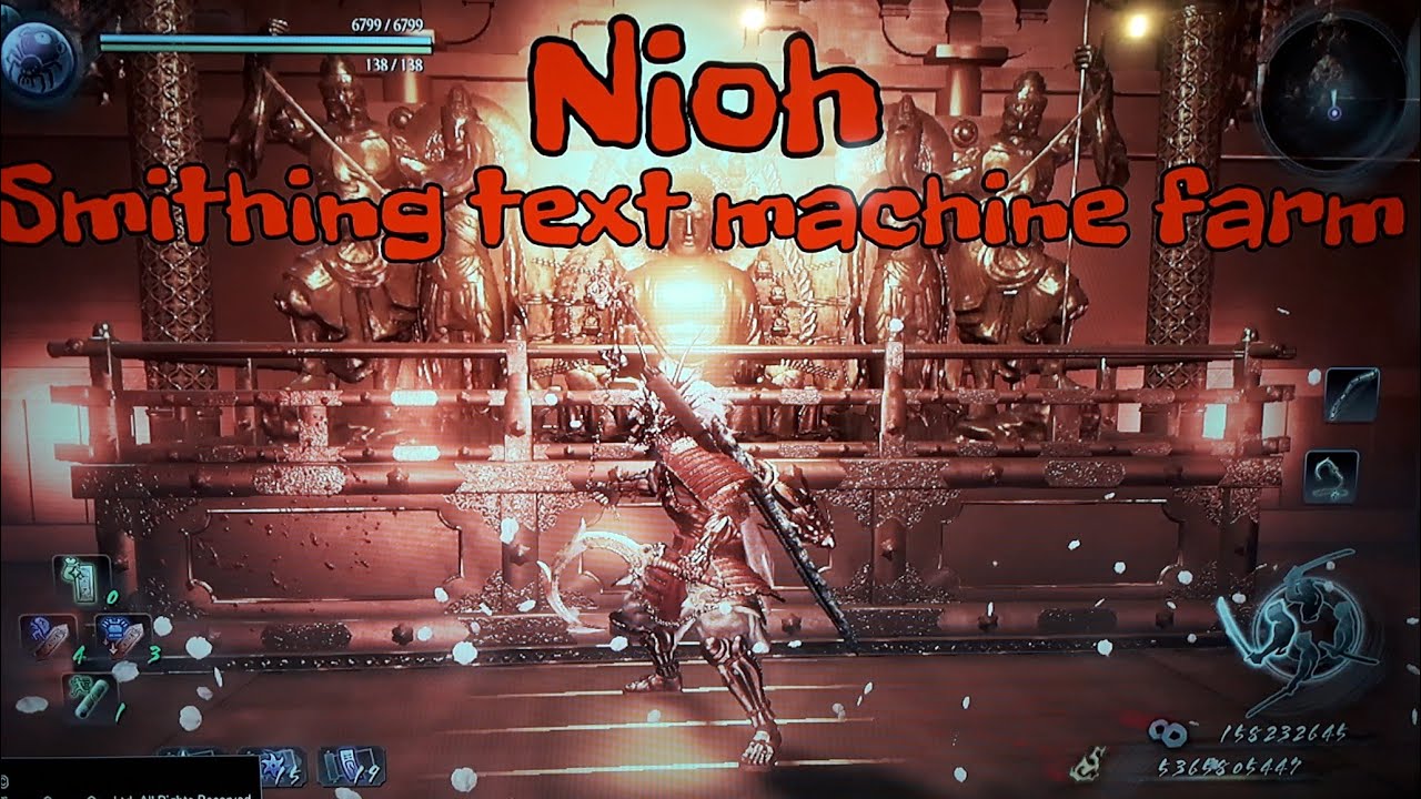Nioh:How Farm all Smithing text in game/Gold Dragon secrets
