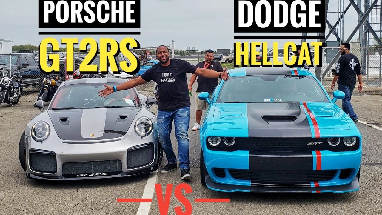 Modified Porsche GT2RS vs Hellcat With Twin Turbos In A Battle For DOMINANCE