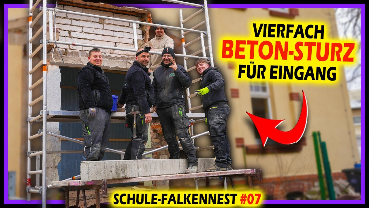 4-FACH BETONSTURZ für den NEUEN Eingang! | SCHULE-FALKENNEST #7 | Home Build Solution