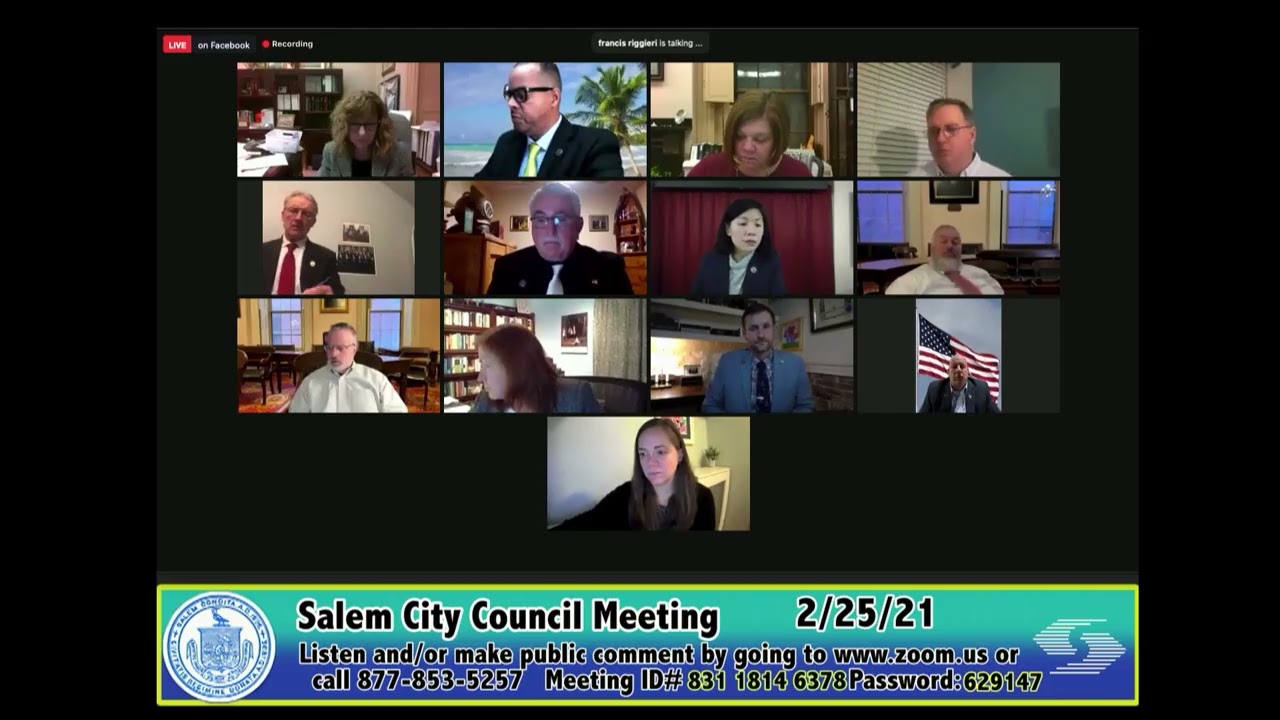 Salem, Massachusetts City Council Meeting 2/25/2021