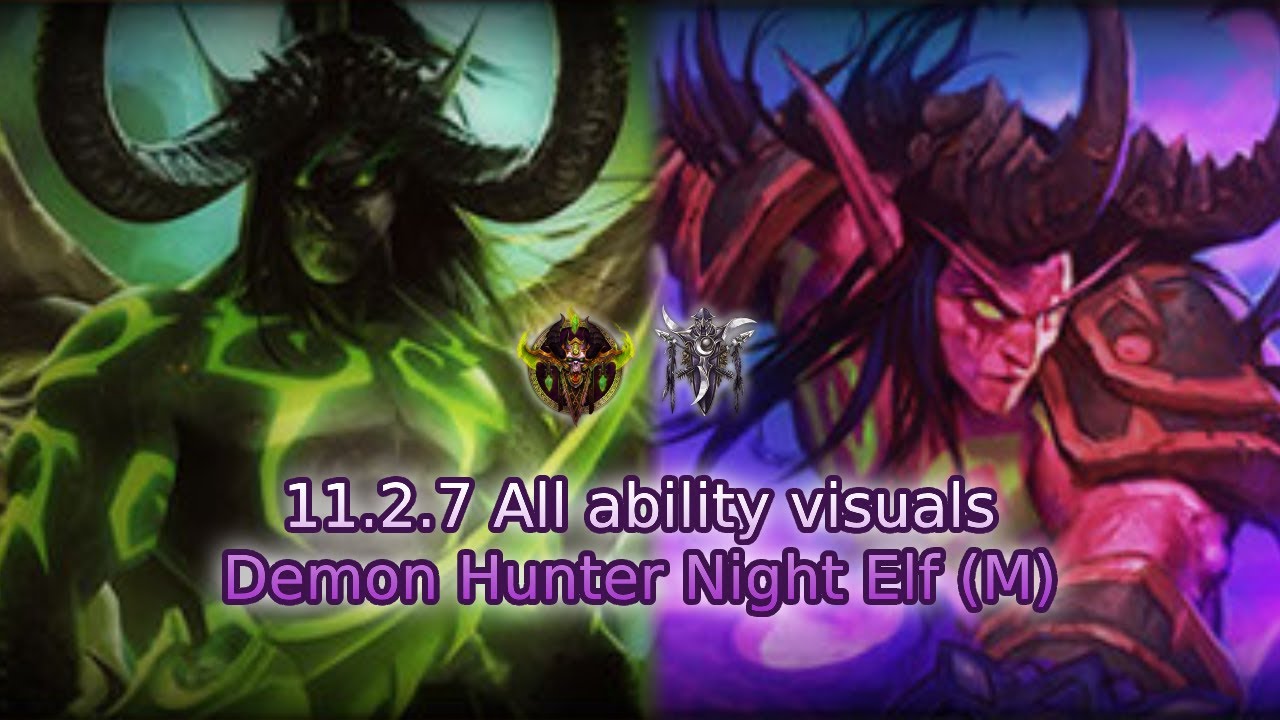 [WoW] 11.2.7 Demon Hunter Night Elf(M) all ability visuals