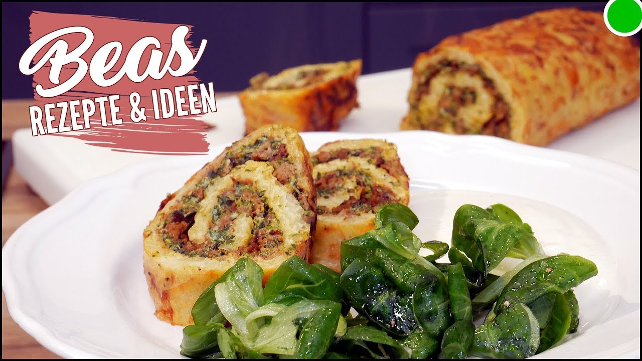 Gefüllte RöstiRolle | Kartoffelpuffer mit Spinat und Hack