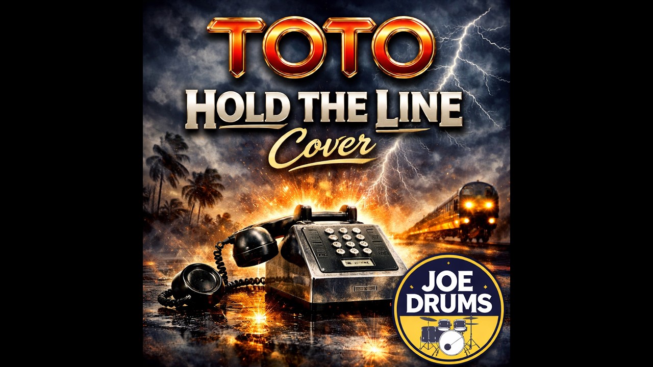 Toto - Hold the Line Drum cover with drums turned up loud